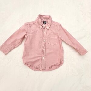 babyGap Toddler Boys Pink Oxford Long Sleeve Button‎ Down Shirt 18-24 Months